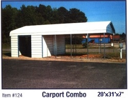 metal carport/combo 124